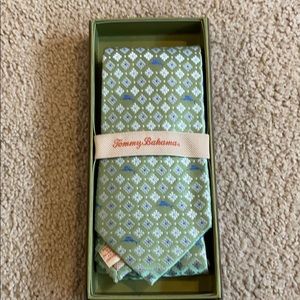 Tommy Bahama Green and Marlin Silk Tie New In Box
